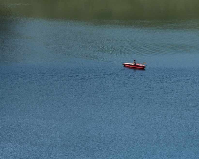 einsames Boot auf dem Körbersee (c) Johannes Fink