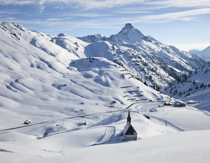 Simmel Kapelle im Winter (c) Warth-Schröcken Tourismus